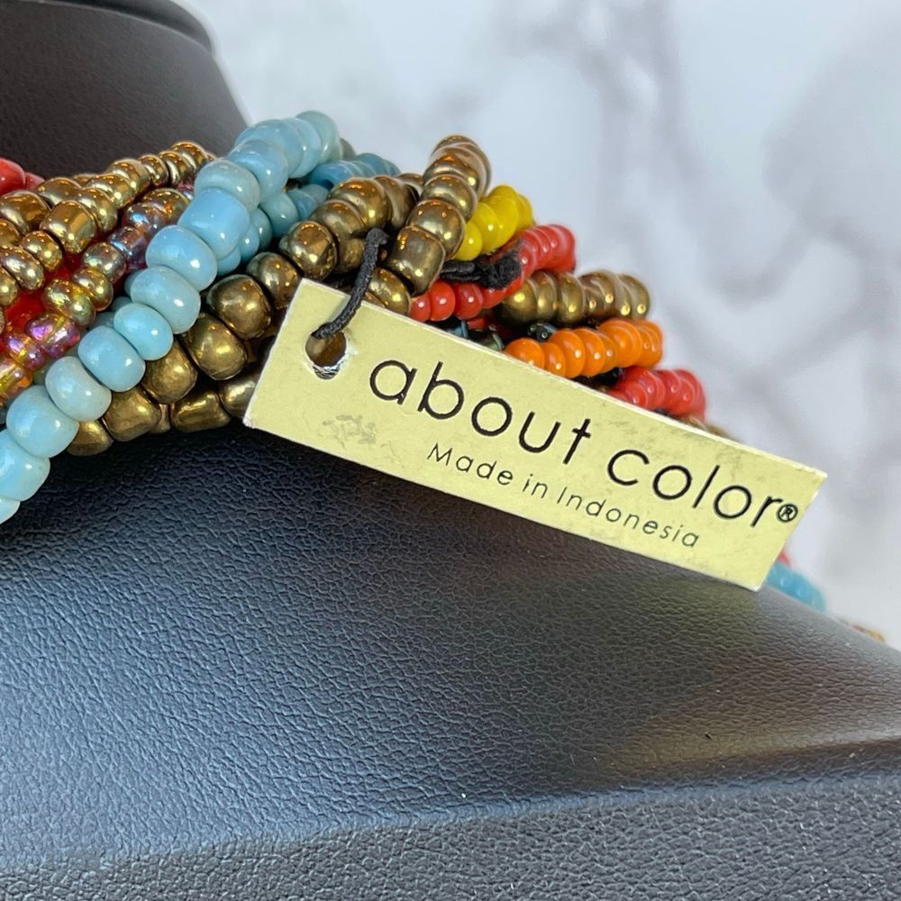 Nwt About Color Multi Strand Beaded Necklace Boho… - image 4